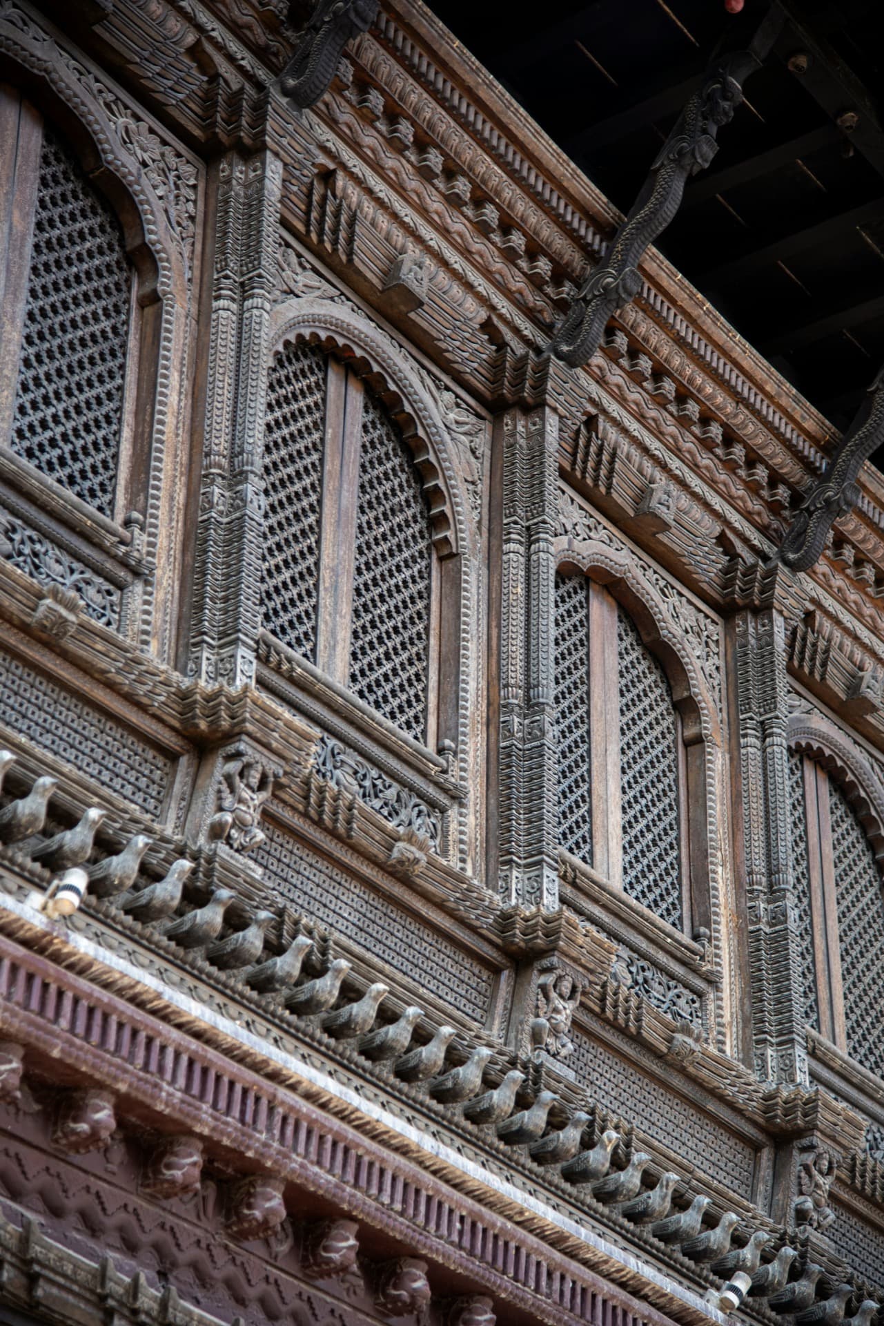 Traditional Nepali carved wood architecture